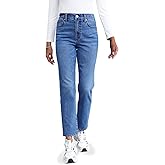 OFLUCK Straight Leg Mom Jeans for Women High Waisted Trendy Ankle Jeans Boyfriend Denim Tapered Leg Pants