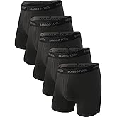 BAMBOO COOL Men's Ultra ComfortSoft Underwear, Moisture Wicking & Breathable No Ride Up Boxer Briefs with Fly, Multipack