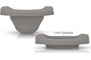 Kalencom Potette Plus Collapsible Reusable Liner for Home Use with The 2-in-1 Potette Plus Potty (Sold Separately) (Gray)
