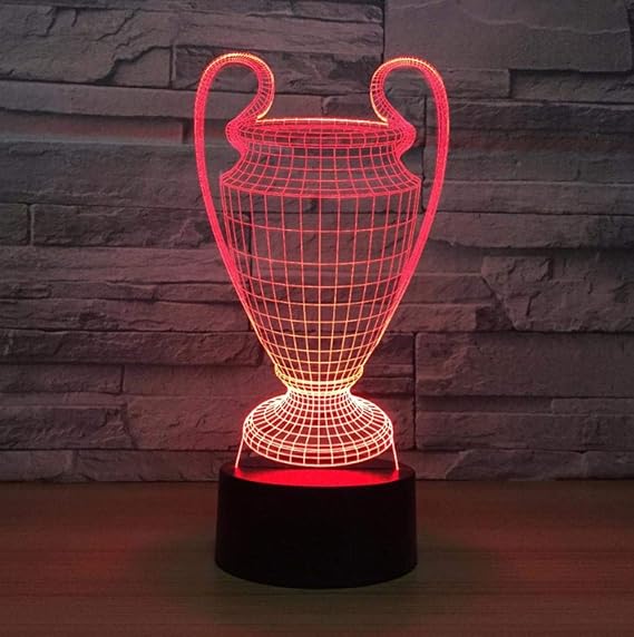 Creative Toys 3D Football Cup Trophy Lamp s Changing LED Night Light