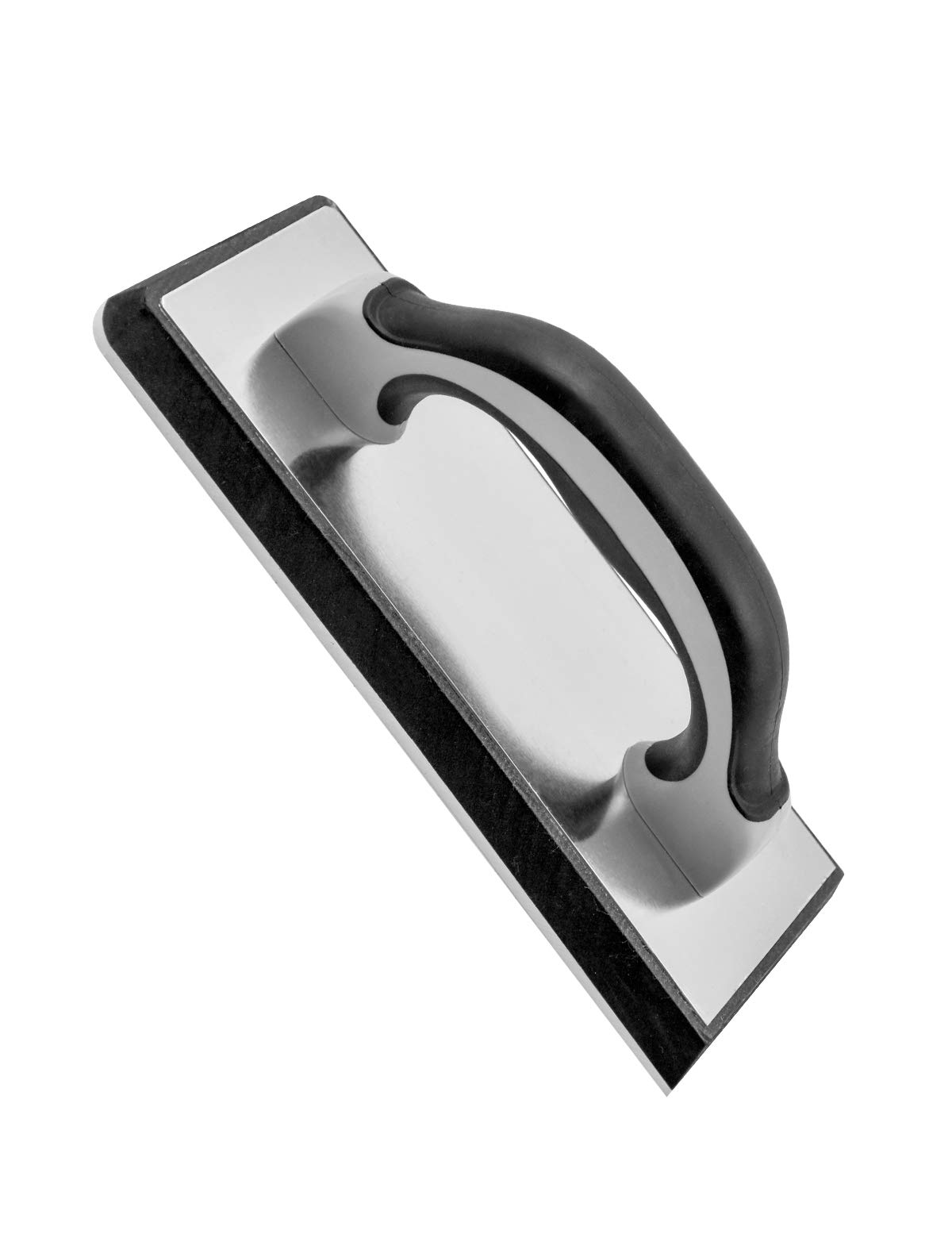 ROLLINGDOG 9.5" x 4" (240 mm x 100 mm) Grout Float With Polished Aluminum Back,Black Dense EVA Foam Pad on Rubber Base,Great for Smoothing Floor Tile Grout Work
