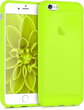 Kwmobile Coque De Protection En Silicone Tpu Pour Apple Iphone 66s Jaune Fluo
