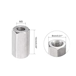 uxcell M5 x 0.8-Pitch 15mm Length 304 Stainless