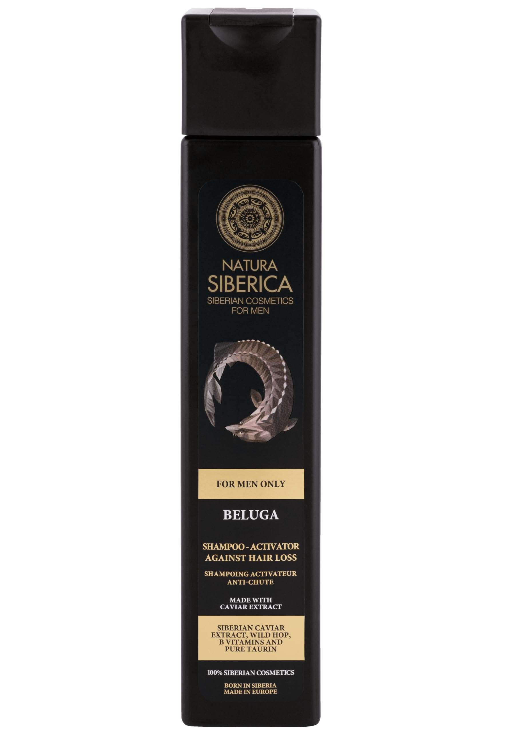 Natura Siberica Men's Beluga Shampoo Activator Against Hair Loss, 250 ml