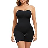 Miguofan Strapless Shapewear Bodysuit Body Shaper for Women Under Dress Butt Lifter Tummy Control Full Body Shapewear