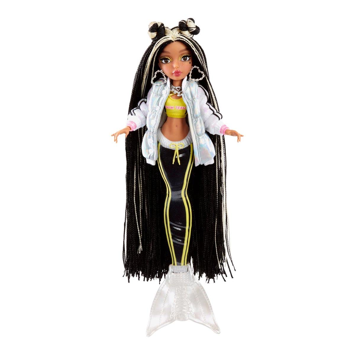 Mermaze Mermaidz - JORDIE - Mermaid Fashion Doll with Colour Change Tail in Warm & Ice-cold Water and Black & Blonde Hair - With Outfit & Accessories - Fully Articulated - Collectable - Ages 4+