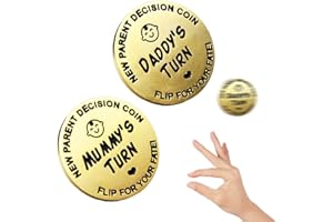 MELIATOMIA Baby Gift New Parents Decision Coin, Pregnancy Gifts New Born Baby Bifts, New Parents Gifts Couples Gift Ideas for First Time to be Daddy Mummy for Halloween Thanksgiving Christmas, Double Sided
