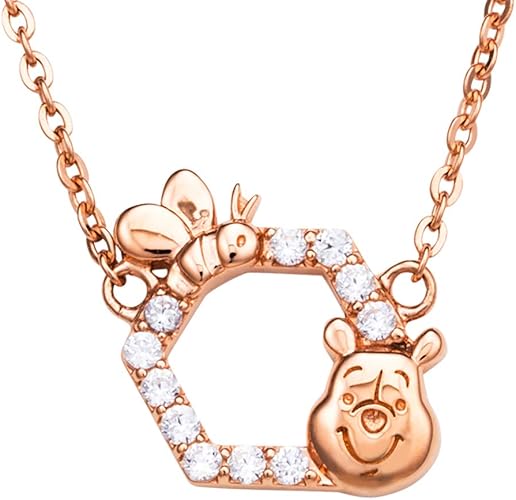Amazon ホワイトクローバー くまのプーさん ディズニー アクセサリー プレゼント ハニカム ネックレス ペンダント ピンクゴールド Disney Series Di600pg ネックレス 通販