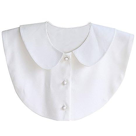 Aitos Fashion Doll Kragen Vintage Elegante Damenhalb Fake Hemd Bluse Weiß Abnehmbare