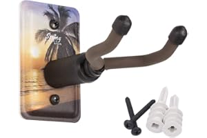 String Swing Ukulele Wall Mount Stand for Mandolin Ukele Banjo Concert Pineapple Soprano Tenor and Baritone Compatible Safety Home or Studio Accessories without Case Palm Tree CC60UK-P