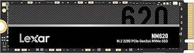 Lexar NM620 256GB M.2 NVMe PCIe Gen3x4 3500MB/s Read 1300MB/s Write