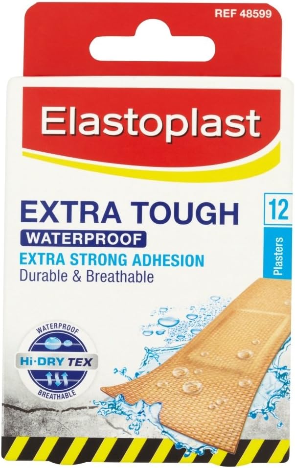 Elastoplast Extra Tough Waterproof Plaster, 12 Plasters