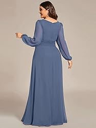 Ever-Pretty Women's Round Neck Long Sleeves Pleated