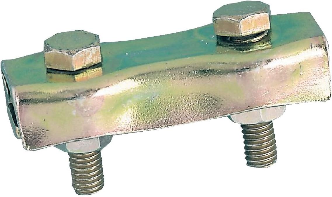 Cable Clamp Flat 2 BoltsGalvanised SteelDiameter 4 mmPack of 10