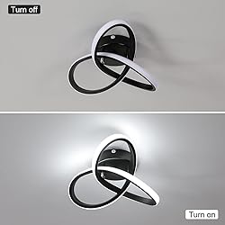 DAXGD Modern LED Ceiling Light 19W Spiral Design