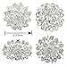 4pcs Silver Rhinestone Flower Pearl Wedding Brooches Pins Set