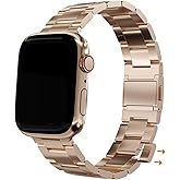 FiNESTONE Metal Band for Apple Watch - No Tool Needed Apple Watch Stainless Steel Band - iWatch Magnetic Strap for Ultra/Ultra2 Series 10/9/8/7/6/5/4/SE for iWatch 49mm 46mm 45mm 44mm 42mm 41mm 40mm.