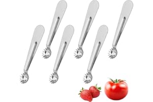 6pcs Tomato Corer, Strawberry Huller Stainless Steel Tomato Strawberry Stem Remover Tool Fruit & Vegetable Corer Baller Tool 