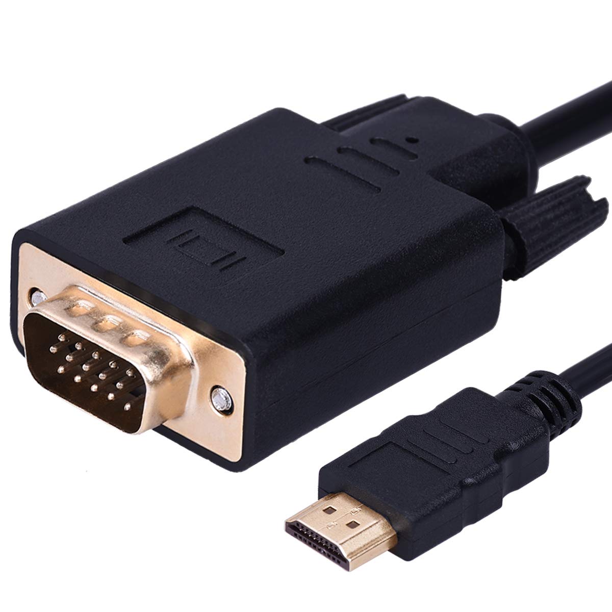 Wonlyus HDMI to VGA Cable Goldplated 1080P HDMI Male to VGA Male DSUB