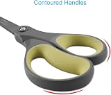 LIVINGO 2 Pack 8 Inch Titanium Non-Stick Scissors Comfort Grip Green/Yellow view 4
