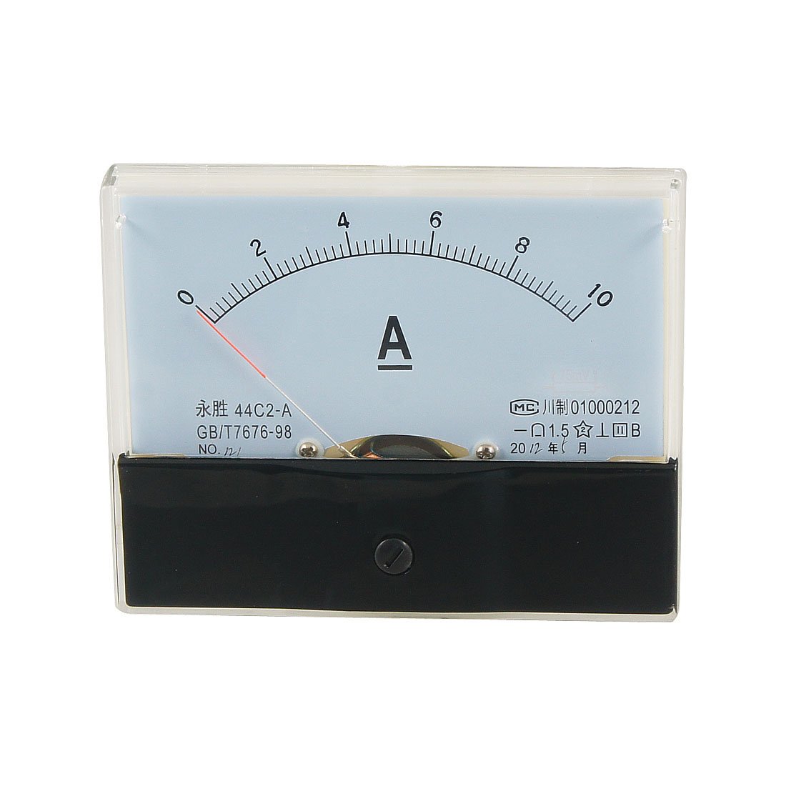 Sourcingmap 44C2 DC 0-10A Rectangle Analog Panel Ammeter Gauge