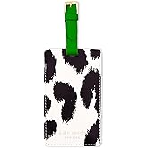 Kate Spade New York Cute Luggage Tag for Women, Durable Vegan Leather Suitcase Tag, Unique Luggage Identifier, Modern Leopard