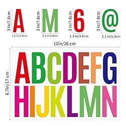 YNHAY 480 Pcs Waterproof 3" Vinyl Alphabet & Number