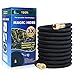 GLOUE 100FT Garden Hose,2017 New Strongest Expandable Hose Solid Brass Connector, Sealing Rings,Durable Latex Core and Strength Fabric Polyester for Cars Garden Hose,w/ Portable Quick Connector