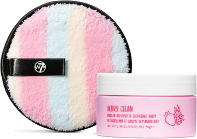W7 Berry Clean Makeup Melt Set Cleansing Balm & Remover Pad