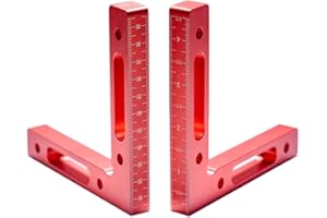 90 Degree Positioning Squares Aluminium-Alloy - Right Angle Clamps, 2 Pcs L-Type Corner clamp Tool for Picture Frame Box Cabi