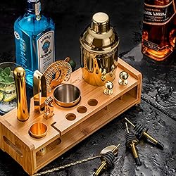 Soing Gold 24-Piece Cocktail Shaker Set,Perfect