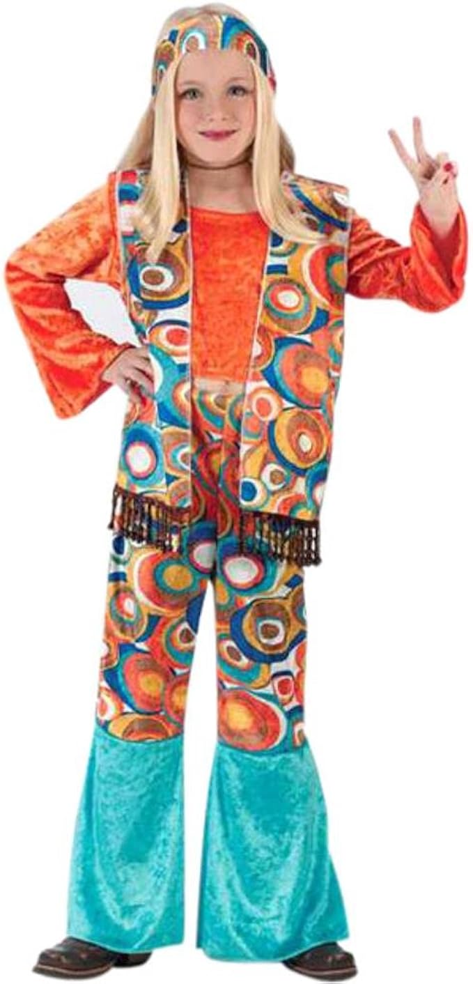 Child's Hippie Girl Halloween Costume (Size Large 1214) Clothing