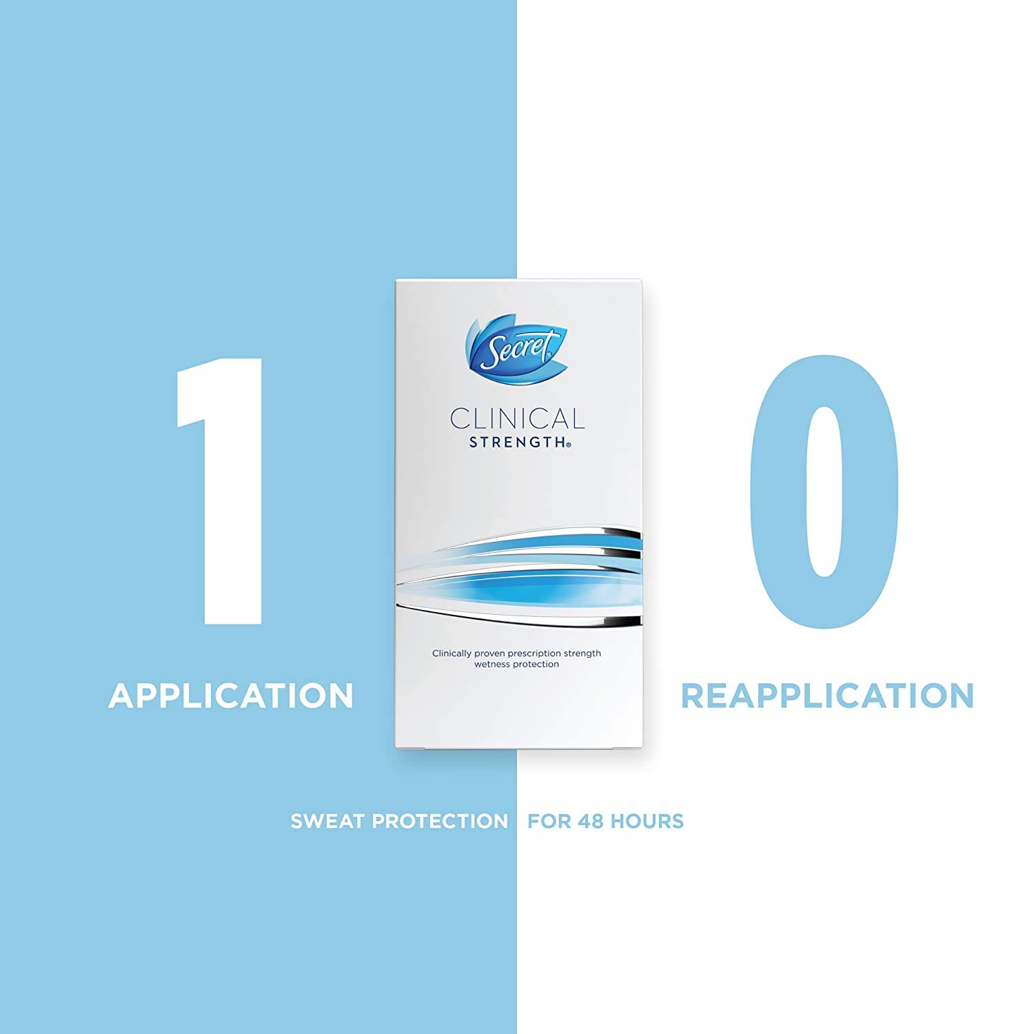 Secret Antiperspirant Clinical Strength Deodorant for Women, Invisible Solid, Completely Clean, 2.6 oz, Package may vary : Beauty