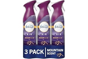 Febreze Air Mist Air Freshener Spray, Odor-Fighting Room Spray, Air Fresheners for Home and Bathroom and Kitchen, Aerosol Can, Mountain Scent, 8.8oz, 3 Count