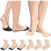Salbsever 6 Pairs Ultra Low Cut Liner Socks Women Ball of Foot Cushion No Show Toe Topper
