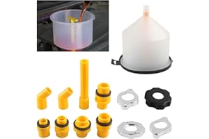 XINLIYA No-Spill Car Coolant Funnel Kit, 15PCS Vehicle Radiator Cooling System Funnel Burping Set, Automotive Coolant Fill Bl