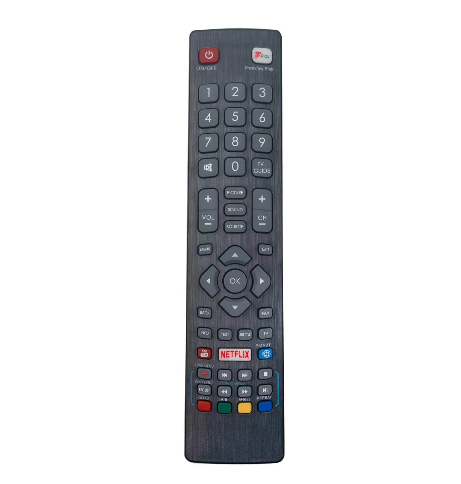 AULCMEET POF/RMC/0001 Replacement Remote Control Compatible with Blaupunkt OLED LCD TV DH1995 DH-1995 40/138Q-GB-11B4-FEGPF-UK 32/138Q-GB-11B4-EGPF-UK 32/138M-GB-11B4-EGPX-UK
