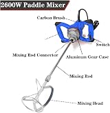 Royalswill 2600W Handheld Paddle Mixer 230V 6 Speed Concrete Cement Paint Mixer view 2