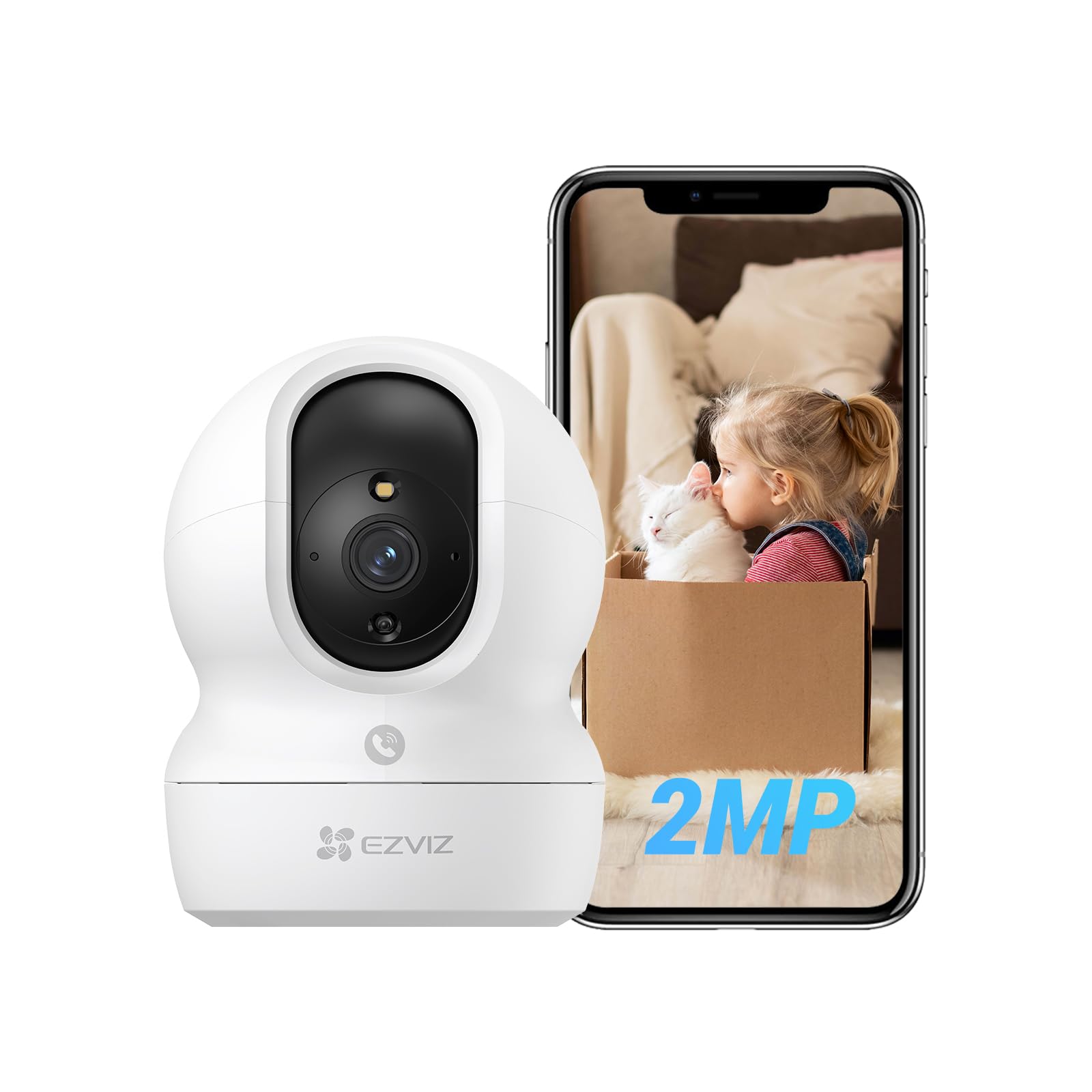 EZVIZ CP1 Pro 1080P Indoor WiFi Surveillance Camera, 360° Camera with Human Detection, Intelligent Tracking, Two-Way Audio, Noise Detection, Intelligent Night Vision, Patrol Mode