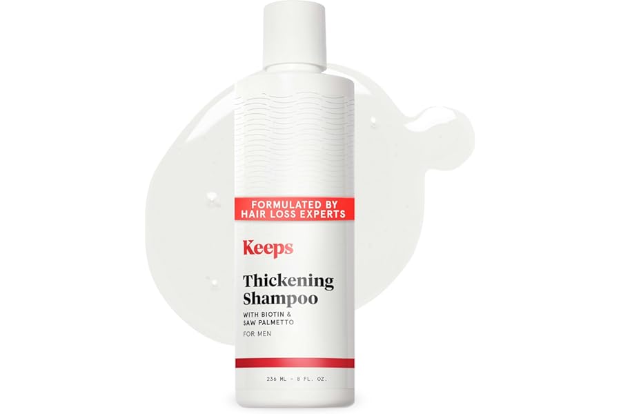 Keeps Hair Loss Shampoo For Men – Mens Shampoo for Fuller, Thicker Looking Hair – Thinning & Hair Growth Product – DHT Blocker – Infused with Biotin, Caffeine & Saw Palmetto – 8 oz