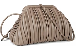 GLITZALL Clutch Purse and Dumpling Bag for Women,Designer Cloud Handbag and Ruched Bag with Detachable Shoulder Strap
