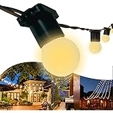 Varal de Luzes 20m Com Lâmpadas LED Inclusas Amarelo Externo (110, Volts)