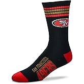FBF Originals - 4 Stripe Deuce Football Socks Mens Size X-Large 13-15 XL - San Francisco 49ers