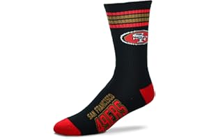 FBF Originals - 4 Stripe Deuce Football Socks Mens Size X-Large 13-15 XL - San Francisco 49ers