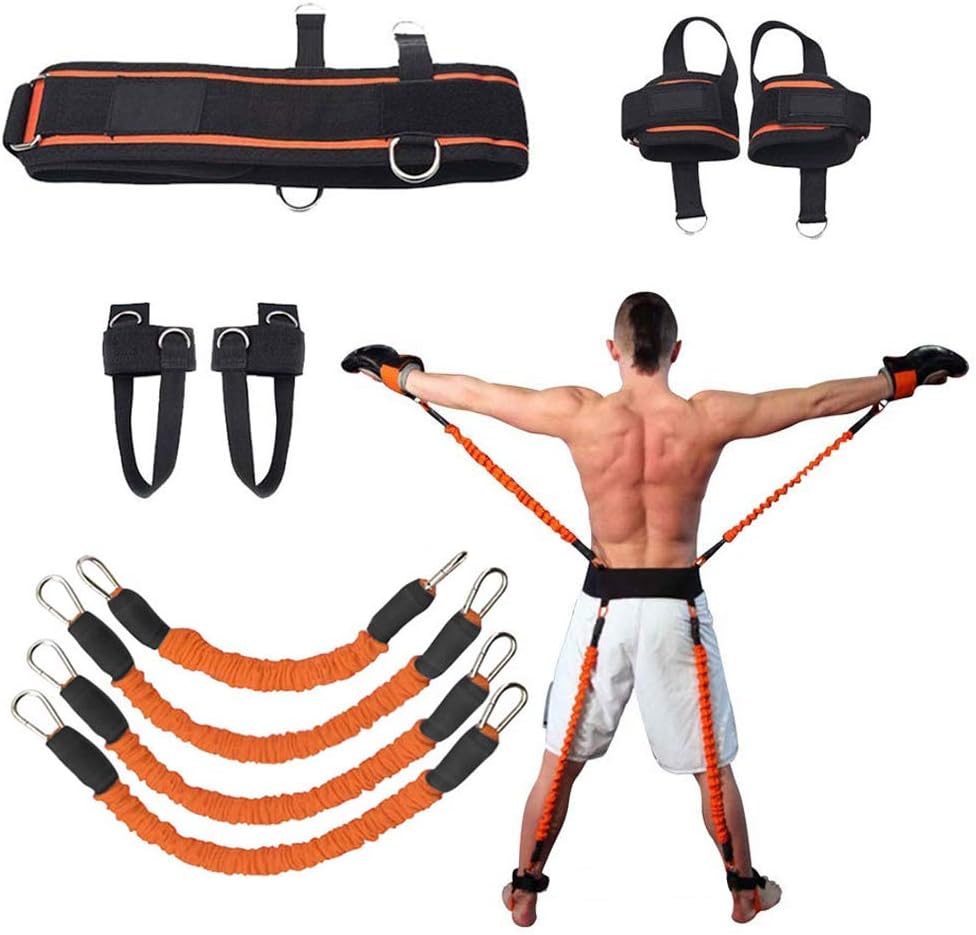 Sunsign 9pcs Resistance Band Exercises Set for Arms and Legs Train Band Workout for Physical
