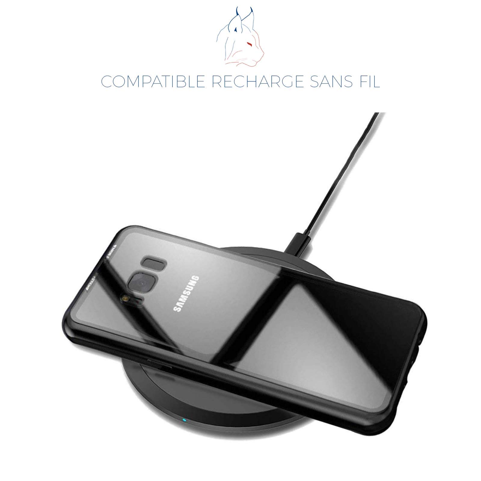 LINCIVIUS  Coque Compatible avec Samsung Galaxy S8, Coque de Protection 2 en 1 Aluminium et Verre Trempe Arrière et Contour Bumper Rigide pour Samsung Galaxy S8, Noir