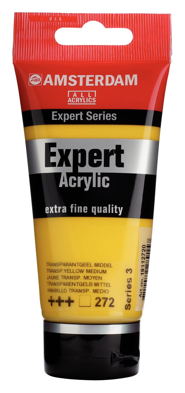 Amsterdam Expert Series Acrylic Tube 75 ml - Transparent Yellow Medium 272 - Artist Grade High Lightfastness Paint