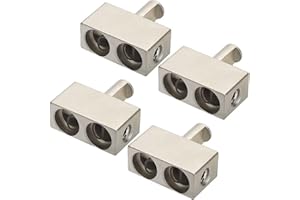 TEAMWILL 4pcs Car Audio Power/Ground Dual 1/0 Gauge To 1/0 Gauge Offset Amp Input Reducers