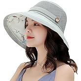 Women's Mesh Sun Hats Summer UV Protection Wide Brim Beach Fishing Cap