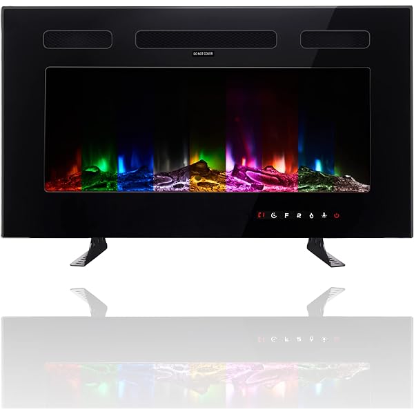 Amazon.com: Maxhonor Electric Fireplace Inserts Freestanding Heater for The  Living Room Floating Fireplace with 12 LED Colors with Logset and Stones,  Space Heaters for Indoor Use,1500W/750W,White,40inch : Home u0026 Kitchen